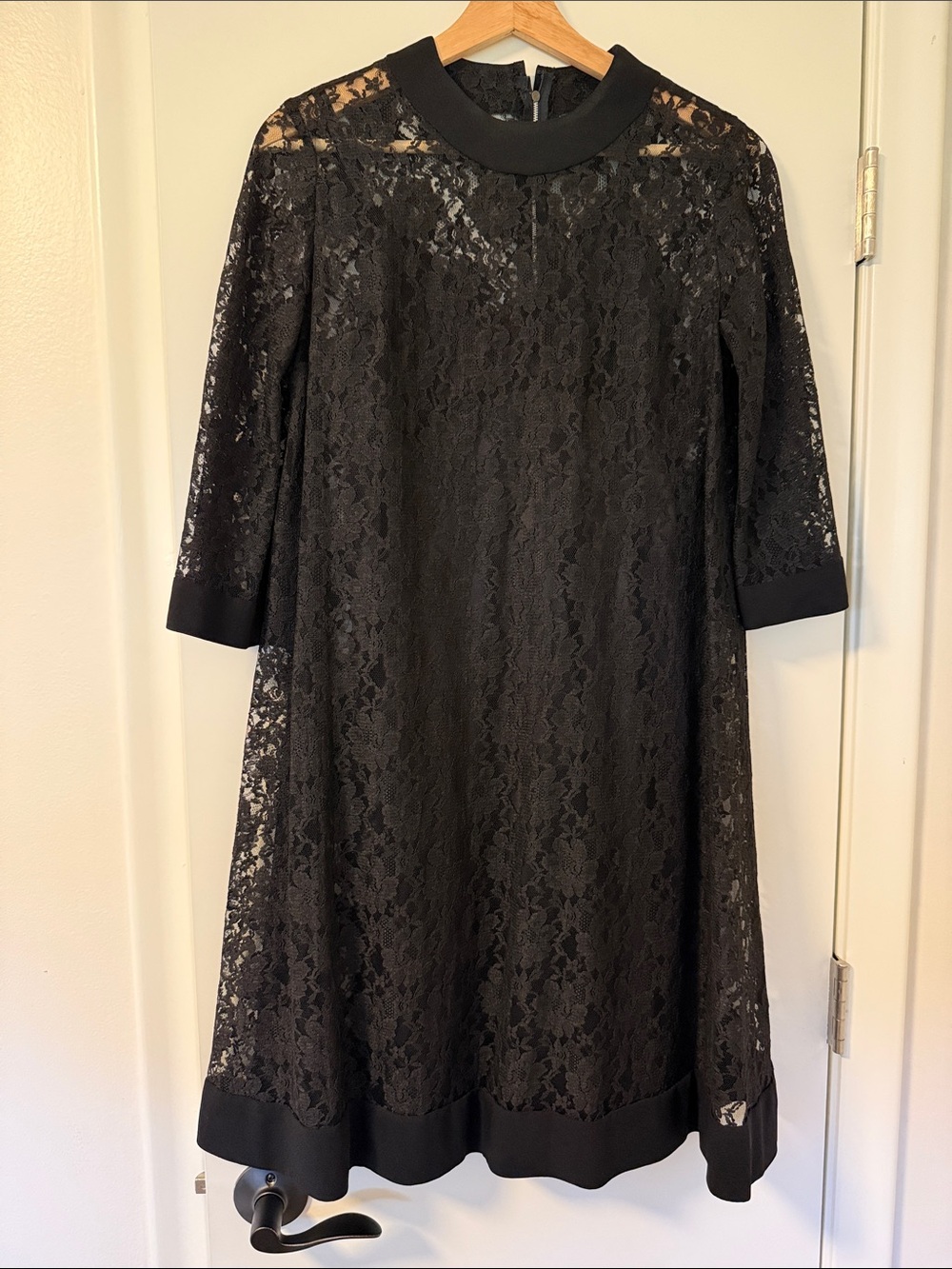 Vintage Black Lace Long Sleeve Dress